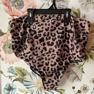 Maternity Leopard Print High-Waisted Bikini Bottom